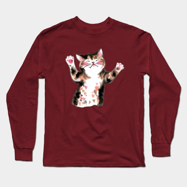 Vampire cat cutie Long Sleeve T-Shirt by juliewu